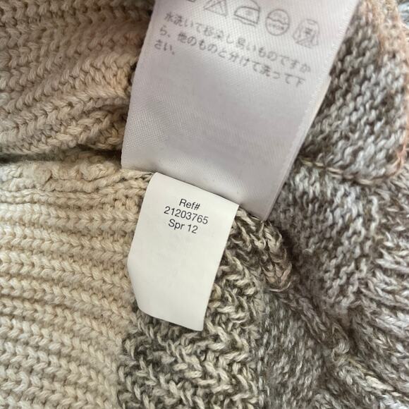 EDDIE BAUER Cozy Brown Knit Open Cardigan Short Sleeves Size Medium - Picture 6 of 6